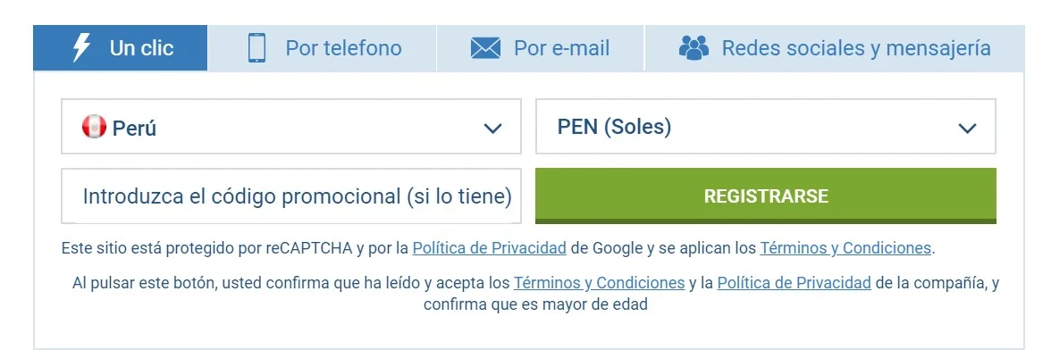 Cómo funciona 1xBet registro en Perú